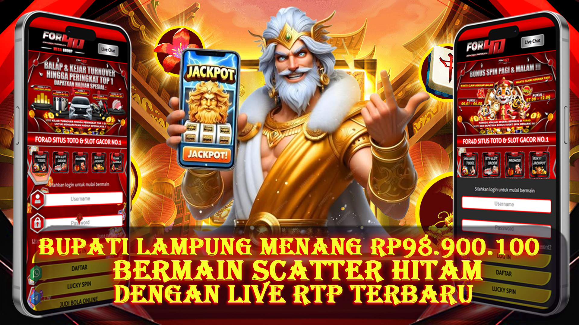 Bupati Lampung Menang Rp98.900.100 Bermain Scatter Hitam dengan Live RTP Terbaru