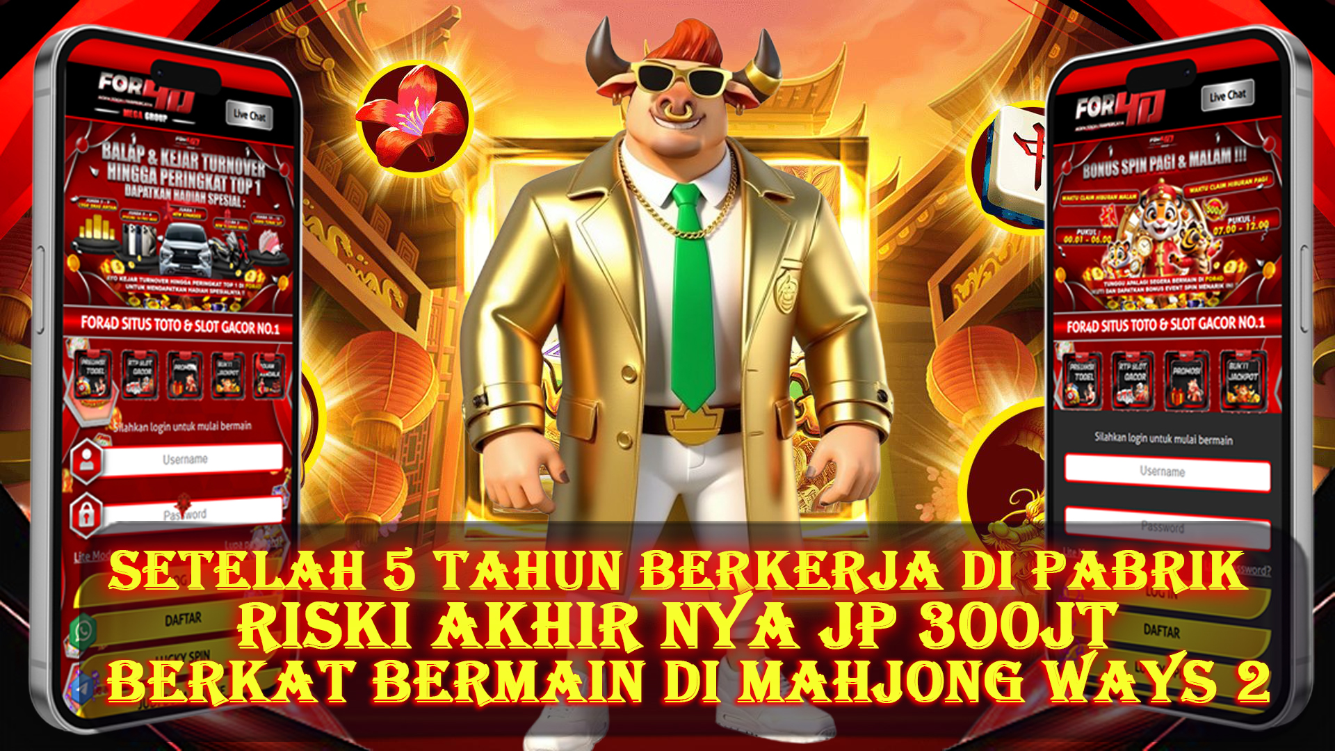 Setelah 5 tahun berkerja di pabrik Riski akhir nya JP 300JT berkat bermain di mahjong ways 2